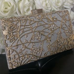 Crystal rhinestone clutch bag